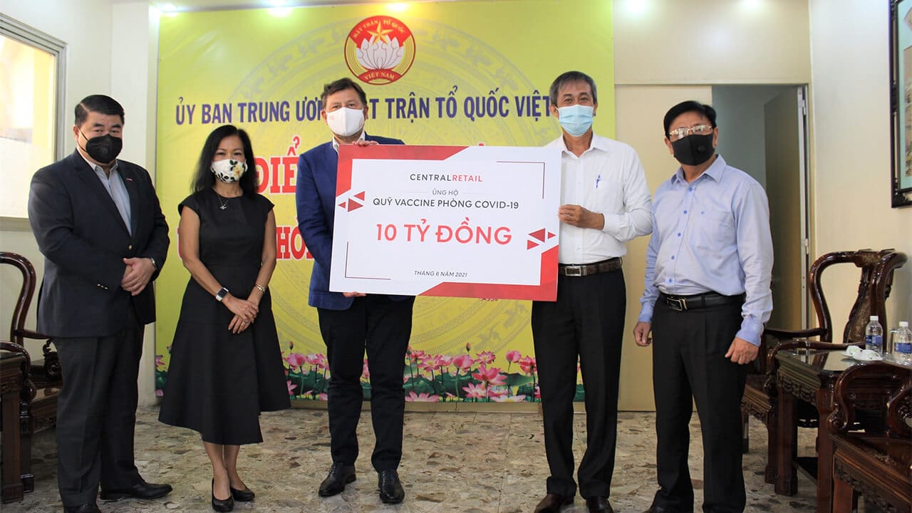 Central Retail in Vietnam pledges VND 10 Billion to respond to government’s calling for funding vaccination programme against Covid-19