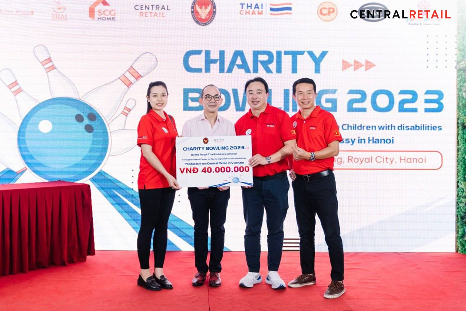Central Retail Việt Nam tham dự hoạt động bowling từ thiện nhân dịp kỷ niệm sinh nhật Hoàng Thái hậu Sirikit